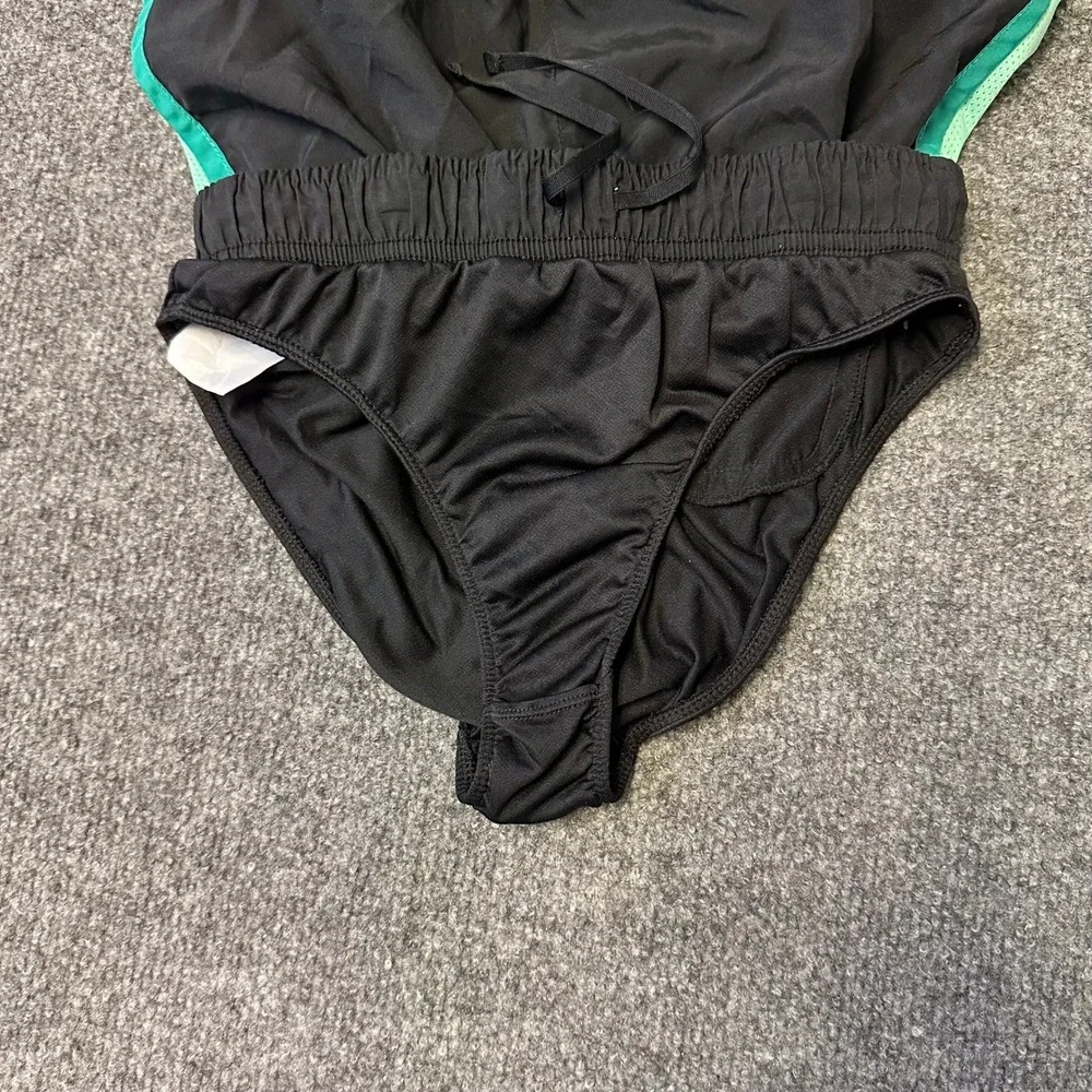 Nike Shorts Womens Size XS Black Teal Dri-Fit Running Athletic Mesh Breathable